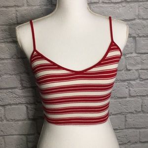 Cropped Red and White Tank